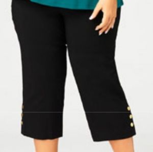 Black Capri's with Studs at calf, size 14/16